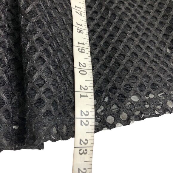 Rue 21 Skirt Womens XL Black Fishnet Mesh Pleated Lined Y2k Goth Grunge Witchy - Picture 14 of 16